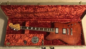 2013 Fender® Select Jazzmaster Carved Maple Top - Cayenne Burst - VERY GOOD! - Picture 1 of 11