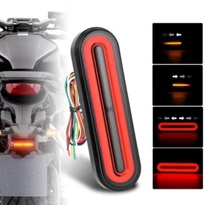 Barra de luz trasera LED universal para motocicleta parada de freno lámpara de señal de giro que fluye trasero - Imagen 1 de 12
