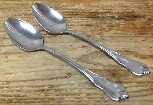 Cherry Hill Stainless Towle 106236 Supreme Scroll Plume 2 Teaspoons Tea Spoons - Picture 1 of 1