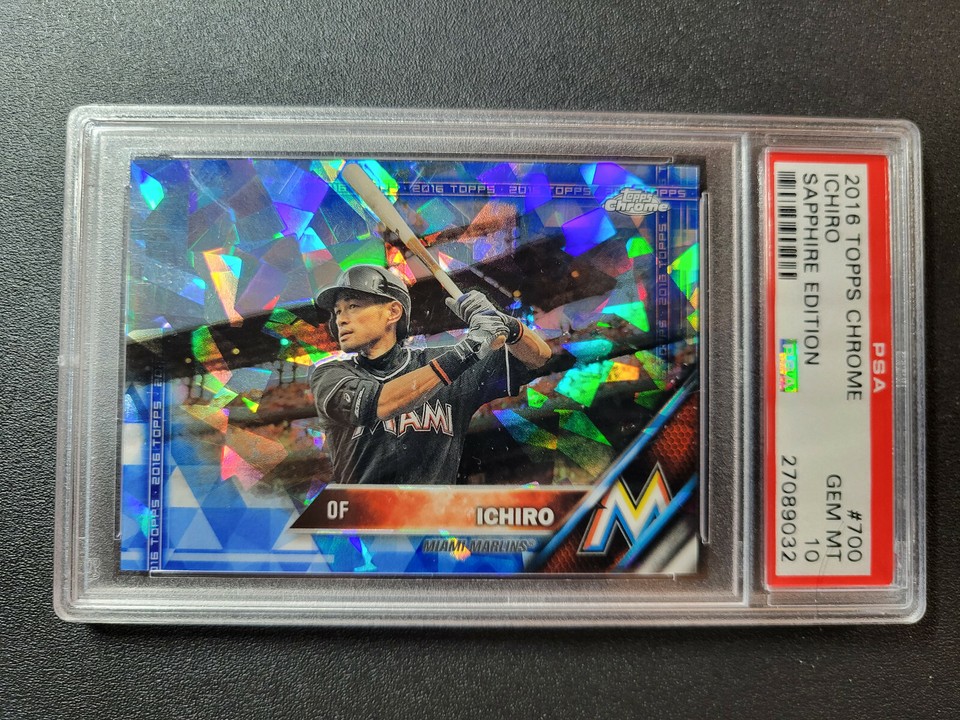 ? 2016 Topps Chrome Sapphire #700 Ichiro Graded PSA 10 Gem Mint 