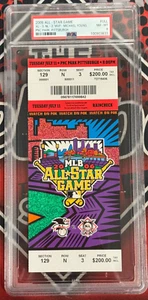 2006 All-Star Game AL vs. NL MVP-Michael Young PNC Park Full Ticket PSA 8 NM-MT - Picture 1 of 2