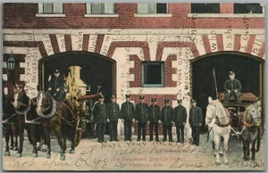 WATERBURY CT FEUERWEHR BROOKLYN BEZIRK ANTIKE POSTKARTE - Bild 1 von 2