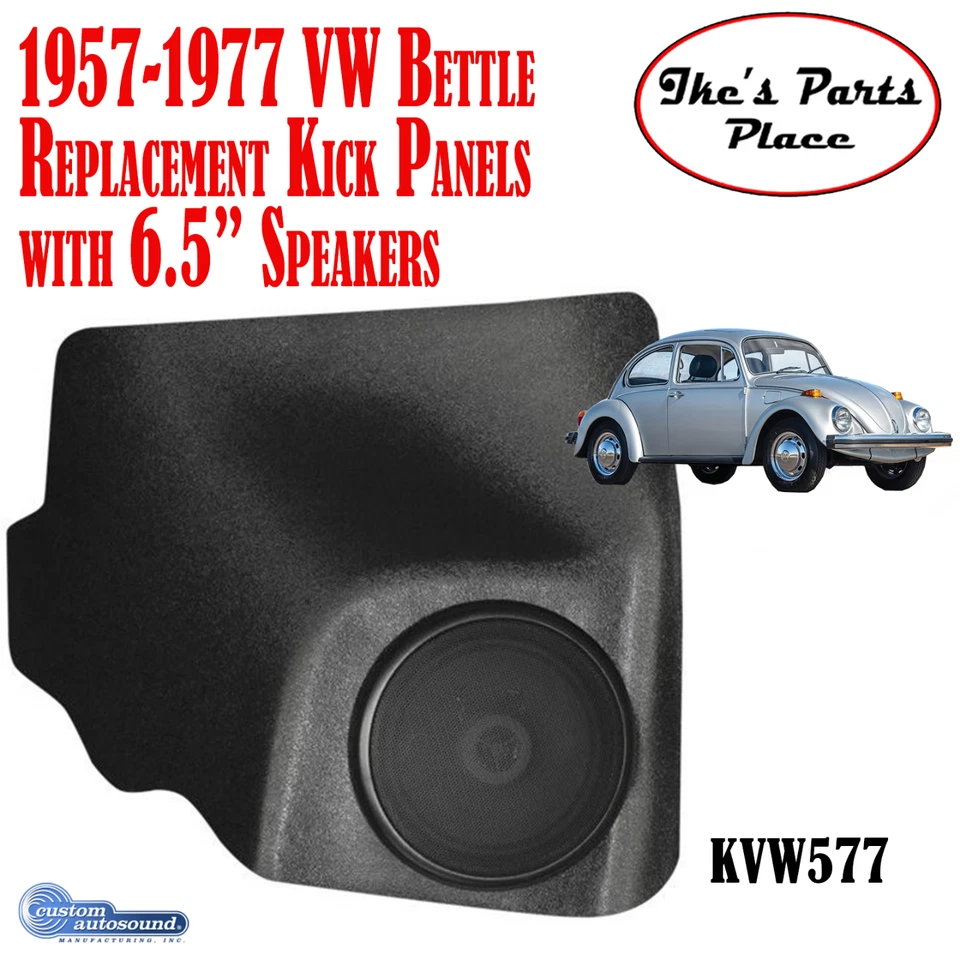 Custom Autosound KVW577 1957-1977 VW Bettle Kick Panels & 6.5" Speakers - Image 1 of 1