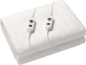 Dual Control Washable Fitted Electric Blanket 3 Heat Setting Safety Overheat Pro - Picture 1 of 12