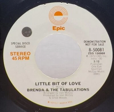 Brenda & The Tabulations 45 Little Bit Of Love STEREO / MONO B7 - Image 1 of 2