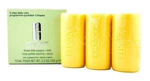 LOT OF 3 CLINIQUE Little Facial Soap MILD 1.7oz/50g New wrapped - Picture 1 of 5