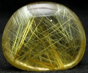 FS Impresionante cabujón de cuarzo rutilado de oro 158ct - Imagen 1 de 10