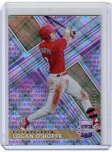 2019 Panini Elite Extra Ed. Logan O'Hoppe Aspirations Purple Insert Card /250 - Bild 1 von 2