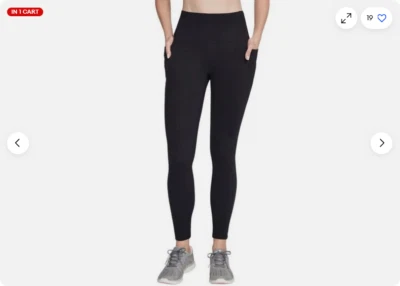 Skechers Women's GoWalk GoFlex High Waisted Leggings (BLACK, Large) NWOT - Image 1 of 3
