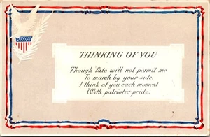 Thinking of You Patriotic Pride Verse c1910 Altered Book Arts Junk Journal - Picture 1 of 7