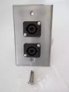 1x Placa de pared ProCo WP1010 (2) macho SpeakON acero inoxidable de una sola banda Neutrik NL4MP - Imagen 1 de 1