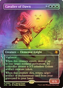 MTG FOIL Cavalier of Dawn Borderless - Special Guests #084 - Picture 1 of 1