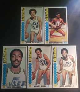 1976 Topps Nate Williams Nelson Behagen Moore Bibby Jazz Basketball 88  
