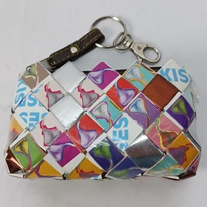 Nahui Ollin Candy Wrapper Hershey Kisses Purse Handbag Wristlet Zipper Clutch - Picture 1 of 8