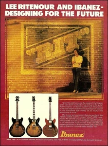 Lee Ritenour Ibanez AS199 AS200 AS50 Semi-Acoustic Guitar ad 1981 advertisement - Picture 1 of 3
