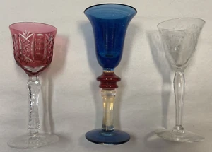 Vintage Aperitif Gläser: Nachtmann Traube, Kunstglas & New Martinsville Prelude - Bild 1 von 10
