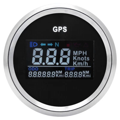 52mm Waterproof GPS Digital Speedometer Odometer Gauge for Car Boat - Image 1 of 4