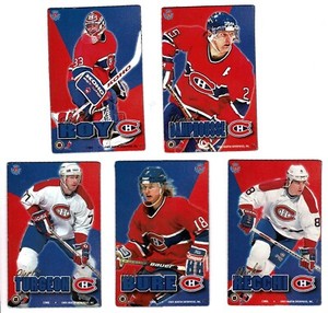 1995-96 Pro Magnets  Montreal Canadiens Team Set of Five, Mint