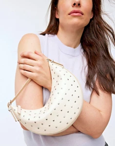 NWT MADEWELL The Essential Convertible Ecru Leather Moon Top Handle CrossbodyBag - Picture 1 of 11