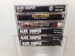 Lot - 6 Cassettes - Alice Cooper, Prince of Darkness, Killer, Last Temptation, + - Picture 1 of 13