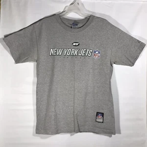 New York Jets Football T-Shirt NFL Team Apparel Reebok Size S Gray - Picture 1 of 9