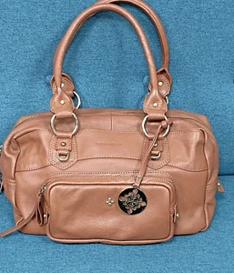 Patrick cox brown leather bag handbag tote gold metalware - Picture 1 of 12