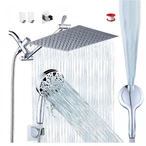 8 ''Rainfall Shower Head Handheld Combo High Pressure MODE built-in power wash - Picture 1 of 7