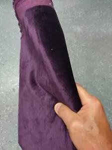 1 Yard Heavy Upholstery Weight Purple Velvet Fabric - Picture 1 of 2