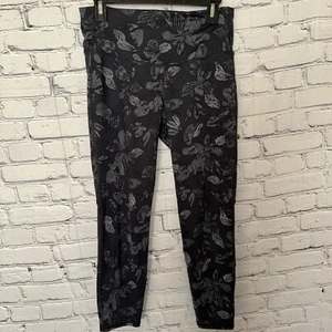 Old Navy Active Go Dry Floral Zip Pocket Fitted Girls Leggings Pants Size M - Picture 1 of 10