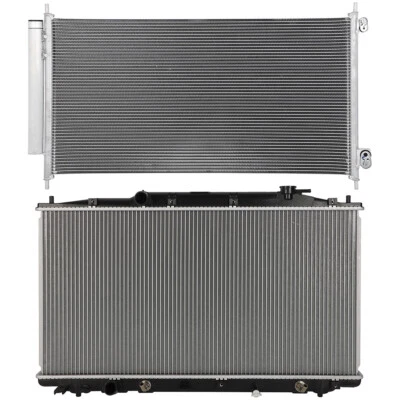 Aluminum Radiator & AC Condenser Cooling Kit For Honda Accord Crosstour 3.5L V6 - Image 1 of 4