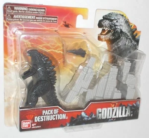 BANDAI GODZILLA PACK OF DISTRUCTION 3,75" SET FIGURE 2014 LEGGENDARIO MONSTER TOY - Foto 1 di 7