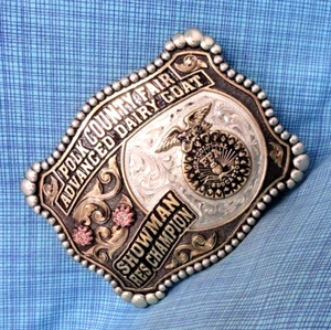 FFA Advanced Dairy Goat Showman Res Champion Belt Buckle Polk County Fair.MCS014 - Picture 1 of 12