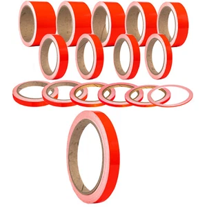Auto Zierstreifen 16mm Neon Rot Klebestreifen Messebau Bike Motorrad Roller Van - Bild 1 von 6