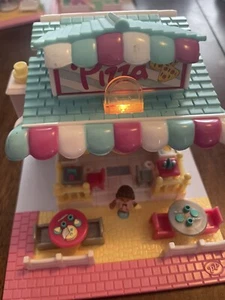 Vtg 1993 BlueBird Pizzeria PIZZA Parlor Light Up Pollyville Play Set *COMPLETE* - Picture 1 of 22