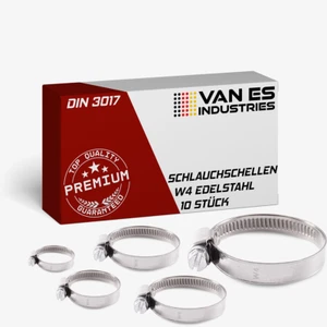 10 x Schlauchschellen Edelstahl W4 8-12mm Schlauchklemmen TOP Preis - Bild 1 von 3