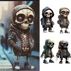 Cool Skeleton Figurines Resin Skeleton Doll Skull Statue  Car Instrument Panel