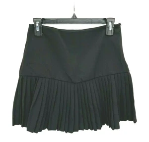 Femme Luxe Mini Skirt Womens Medium Black Drop Waist Pleated School Girl - Picture 1 of 6