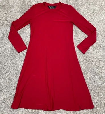 Vestido Norma Kamali Mujer Medio Rojo Elástico Línea A Ligero Lagenlook Evento Foto 1 de 4