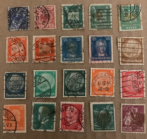 Regno di Germania, lotto di 20 francobolli tedeschi d'epoca - fine 1800-40 - Foto 1 di 2