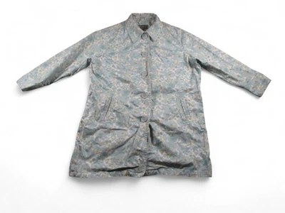 Abrigo Eddie Bauer Mujer XXL Azul Floral Botón Delantero Algodón Coche Abrigo Bolsillos Foto 1 de 4