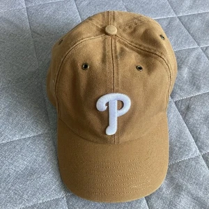 PHILADELPHIA PHILLIES HAT CARHARTT BROWN 47 ADJUSTABLE OSFA LOW PROFILE RARE - Picture 1 of 9