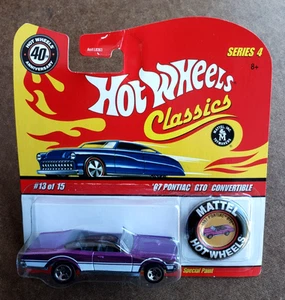 Hot Wheels '67 PONTIAC GTO CONVERTIBLE Purple Classics Series 4 40Th Anniversary - Picture 1 of 19