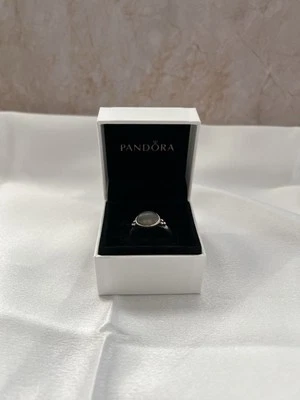 Genuine Pandora Grey Moonstone Oval Ring Size 54 925 ALE  Very Rare - Image 1 of 3