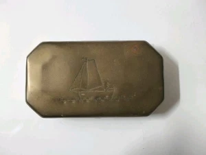 Vintage Brass Snuff Box Tobacco Tin - Bild 1 von 12