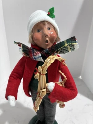 Byers Choice Carolers Boy With Straw Ornament - Image 1 of 4