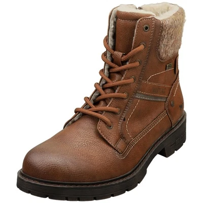Mustang Side Zip Low Heel Womens Ankle Boots in Brown - 5.5 UK - Image 1 of 4