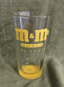 M&M's World Las Vegas Yellow Glass New - Picture 1 of 4