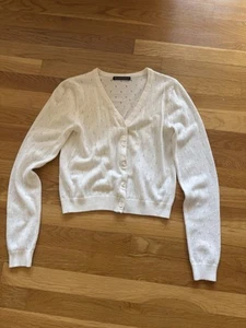 Cárdigan para mujer Brandy Melville OS tejido crema preppy mezcla de algodón informal - Imagen 1 de 7