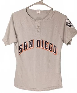 San Diego Padres Tony Gwynn Youth Henley T-Shirt Gray Size Large - Picture 1 of 8