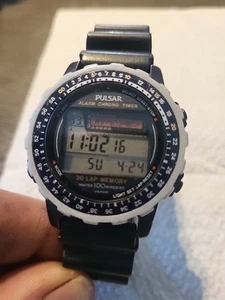 Pulsar W359-5A10 Vintage 1990s Digital Chronograph - Bild 1 von 8
